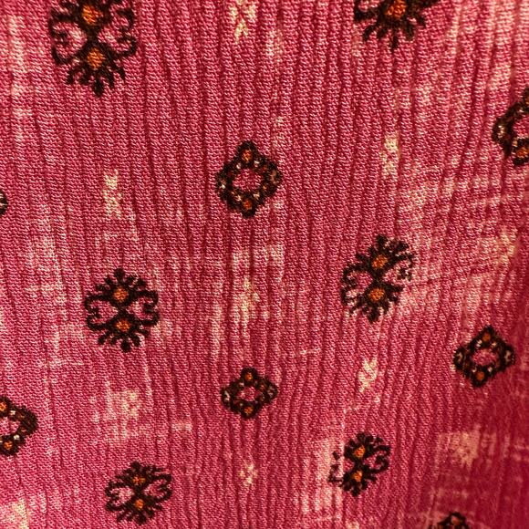 Maurices Lattice Neck Tank Top Size 4X in Pink Ikat Print - Picture 11 of 13